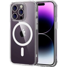 Alvera 14 Pro Max Combo Sert Şeffaf Magsafe Kapak - Şeffaf
