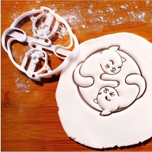 Hobist Sevimli Yumak Kedi Kurabiye Kalıbı ve Şeker Hamuru Kalıbı