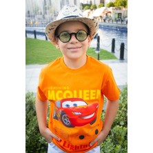 Book OrBook Şimşek Mcqueen %100 Pamuk Premium Kalite Kumaş Çocuk Tişörtü