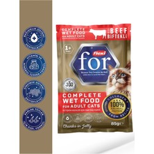 Flexi For Biftekli Kedi Yaş Mama 85G – Yetişkin Kediler Için Tam ve Dengeli Besleyici Pouch Mama