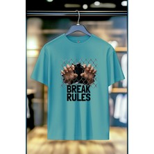 Book OrBook Rules for Break %100 Heavy Cotton Premium Kalite Sırt Baskılı T-Shirt
