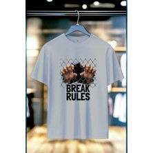 Book OrBook Rules For Break %100 Heavy Cotton Premium Kalite Sırt Baskılı T-Shirt