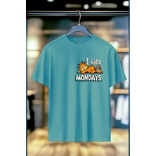 Book OrBook Garfield Hates Mondays %100 Pamuk Premium Kalite Unisex T-Shirt