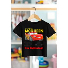 Book OrBook Şimşek Mcqueen %100 Pamuk Premium Kalite Kumaş Çocuk Tişörtü