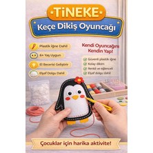 Tineke 1 Adet 3 Yaş Çocuklar Için Eğitici Oyuncak Kendin Yap Montessori Keçe Dikiş El Sanatları Seti Penguen