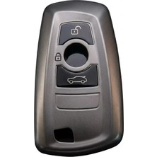 Midas Toptan Home Bmw F30 Uyumlu Silikon Oto Anahtar Kumanda Kabı Kılıf Gri