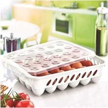 Just Cheap Store Yumurta Kapalı Saklama Kabı 24'lü Beyaz