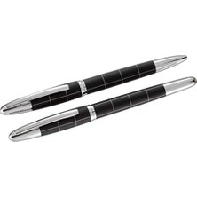 Steelpen Venüs Serisi 1711DT Siyah Dolma Kalem+Tükenmez Kalem