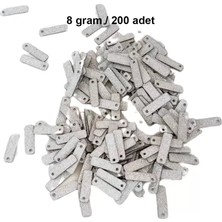 Just Cheap Store Mat Beyaz 15 x 5 mm Dantel Oya Yazma Halhal Abiye Lazer Kesim Pul 200 Adet / 8 Gram