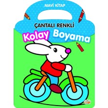 Parıltı Yayınları Çantalı Renkli Kolay Boyama- Mavi Kitap