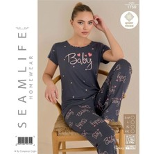 Seamlıfe Viskon Kısa Kol Pijama Takımı