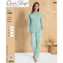 Sleep Poleren Yeşil Modal Battal Pijama Takım