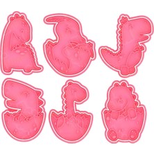 Hobist Dinozor Kurabiye Kalıbı - Yumurtalı Dinozorlar - Baby Dinozor Kurabiye Kalbı - 6 Farklı Model