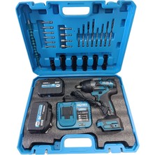 GVN PROTOOLS Profesyonel 1100NM Torklu Akülü Somun Sökme Vidalama – Zengin Aksesuar - 2x 12.000 Mah Xr Batarya