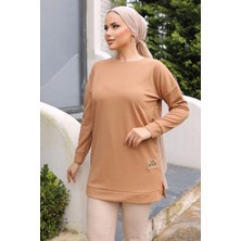 Nemere Yeni Stil Bej Arma Detay Tunik 10020