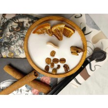 Çağıl Candles Bambu Kase Soya Vanilya Kokulu Tarçın ve Portakal Parçacıklı 3'lü