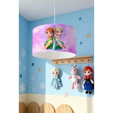 PremiumPort Rüya Kalesi Elsa ve Anna Desenli Çocuk Odası Avizesi