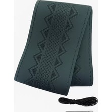 Midas Toptan Home Lüx Desenli Deri Dikme Direksiyon Kılıfı 38-40CM Siyah OND362
