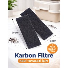 Bonypet Kapalı Kedi Tuvaletleri Için Koku Hapsetme Özellikli 2'li Karbon Filtre Dikdörtgen 20 x 6,5 cm