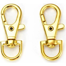 Orhan Çanta 1 Cm 60 Adet Balık Kanca Sarı Makrome Metal Anahtarlık Aparatı