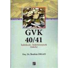 Gazi Kitabevi GVK40/41 Indirilecek-Indirilemeyecek Giderler