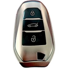 Midas Toptan Home Citroen Peugeot Grubu Uyumlu Silikon Oto Anahtar Kumanda Kabı Kılıf Füme