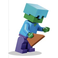 LEGO Minecraft 87 - Zombie Azure Helmet Orijinal Minifigür