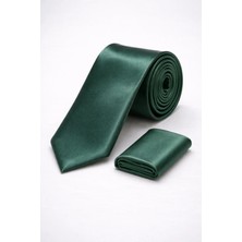 Yeşil Kravat & Mendil Seti