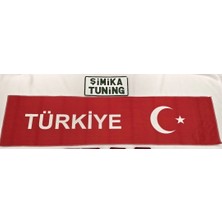 Şimika Ayyıldız Türkiye Kırmızı Otomobil Torpido Havlusu Göğüs Halısı