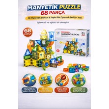 Trust Store Manyetik Bloklar 68 Parça 3D Yapı Kurma ve Toplu Pist Eğitici Oyuncak Seti