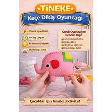 Tineke 1 Adet 3 Yaş Çocuklar Için Eğitici Oyuncak Kendin Yap Montessori Keçe Dikiş El Sanatları Seti Fil