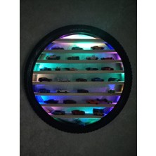 Cappadocians Işıklı Oyuncak Araba Rafı 24 Fonksiyonlu Kumandalı Adaptörlü