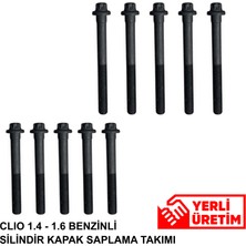 DEPAR Clıo 1.4 1.6 Silindir Kapak Saplama Takımı 5 Kısa + 5 Uzun