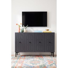 Yumedi Design KA1218A - Arona Konsol, Tv Sehpası, Çok Amaçlı Dolap ve Kahve Köşesi 120CM Antrasit