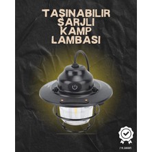 Pileli Store Kamp ve Bahçe Için Retro LED Fener – Sıcak Işık Uzun Ömürlü Batarya
