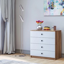 Gani Home Linea 4 Çekmeceli Şifonyer - Modern Yatak Odası Şifonyeri ve Saklama Dolabı