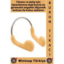 Wintoup #yüzme Konfor Su Geçirmez Havuz Deniz Yüzme Dalış Hijyenik Saklama Kutulu Silikon Uçlu Burun Tıkacı