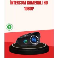 Prativas Q28 Kameralı Motosiklet Kask Kulaklık Bluetooth 5.3 Su Geçirmez 1080P Hd