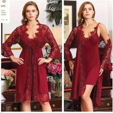 800 Bordo Koton Kısa 6'lı Set Takım
