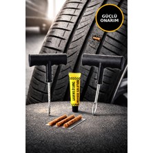 Medushop Lastik Tamir Kiti Oto Motosiklet Bisiklet Tubeless Patlak Onarım Seti Acil Müdahale 3 Fitilli