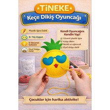 Tineke 1 Adet 3 Yaş Çocuklar Için Eğitici Oyuncak Kendin Yap Montessori Keçe Dikiş El Sanatları Seti Ananas