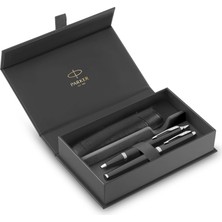 Parker Im Lake Siyah Ct Dk+Tk Kalem Kılıflı Duo Set
