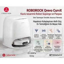 Roborock Qrevo Curvx Robot Süpürge Beyaz + Xiaomi Akılı Baskül Hediye