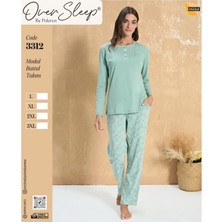 Sleep Poleren Yeşil Modal Battal Pijama Takım