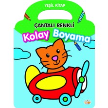 Parıltı Yayınları Çantalı Renkli Kolay Boyama- Yeşil Kitap