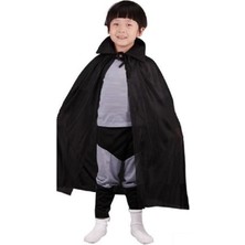 Nemere Siyah Renk Yakalı Çocuk Pelerin 90 cm