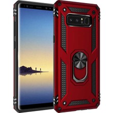 ZM Store Galaxy Note 8 Uyumlu Kılıf Vega Tank Yüzüklü Standlı Kapak