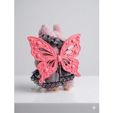 Pop Mart Sadece Kanat Dekoratif Kelebek Labubu Oyuncak Çocuk Aksesuar – Uyumlu 3D Baskı Figür Kanadı Pembe