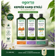 Agarta Kepeğe Karşı Şampuan Seti 3’lü 400 ml Ardıç Katranı Vegan Doğal