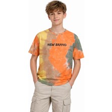 Green Kids Erkek Çocuk /kız Çocuk Batik Desenli Oversize Tişört